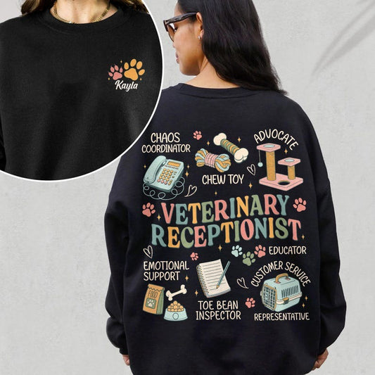 Veterinary Receptionist Sweatshirt, Vet Assistant Shirt