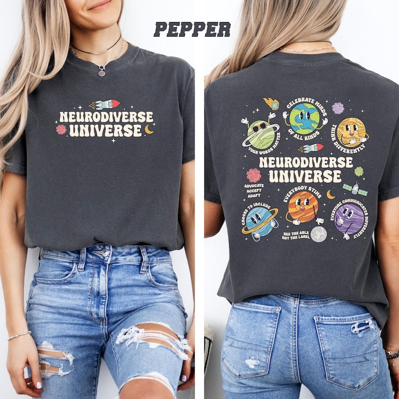 Autism Awareness Shirt, Neurodiverse Universe Shirt