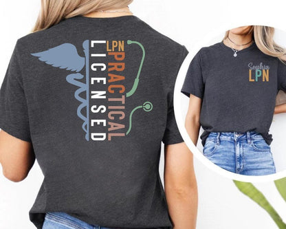 Custom Name LPN Nurse Shirt, LPN Shirt, Licensed Practical Nurse Shirt