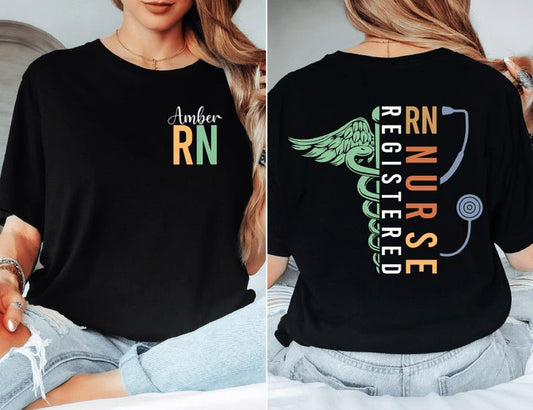 Registered Nurse Shirt, Personalized RN Tee, Nurse Graduation Gift