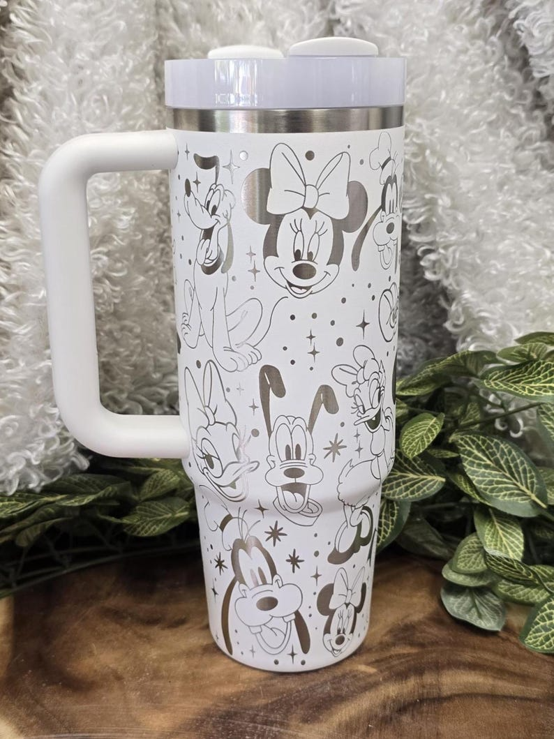 Classic Mouse Characters Laser Engraved 40 Oz Tumbler