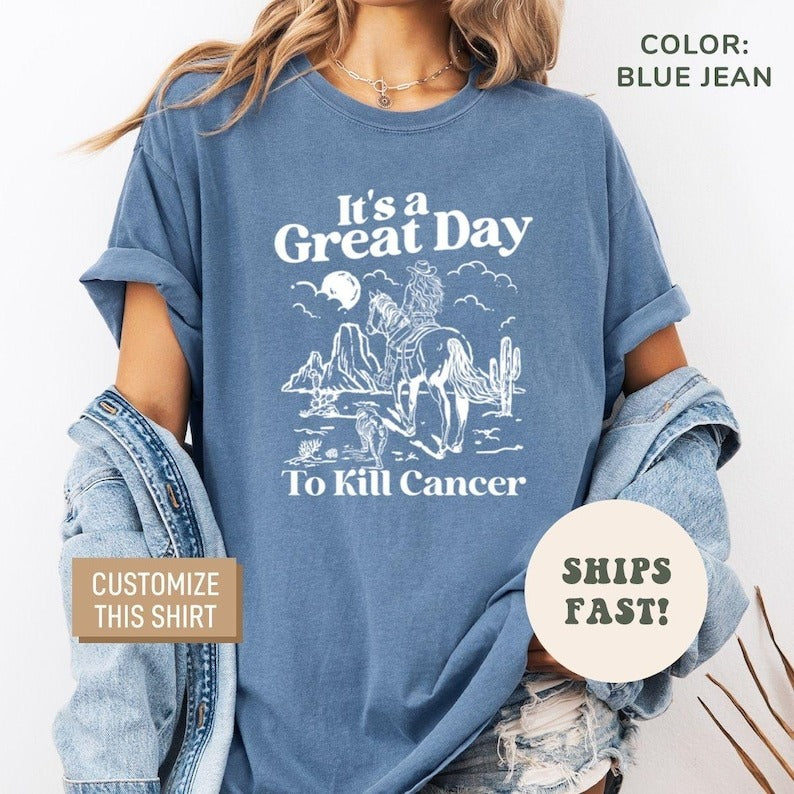 Comfort Colors® It's A Great Day To Kill Cancer Shirt, Breast Cancer Awareness Shirt