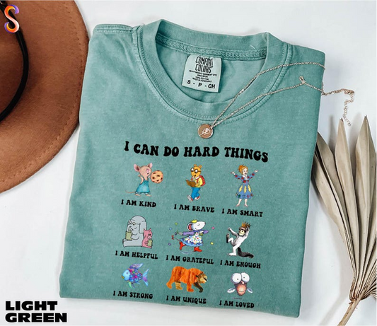 I Can Do Hard Things Shirt, Children's Book Characters Tee, Believe In Yourself Sweater