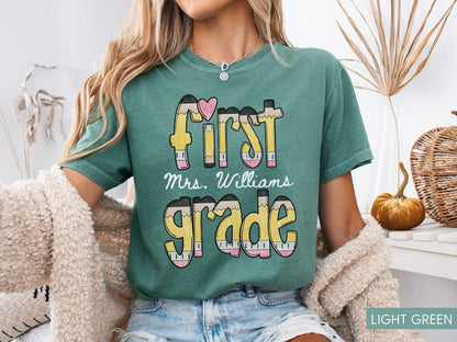 Custom First Grade Teacher Shirt Comfort Colors®, Teacher Team Shirt, 1st Grade Tee
