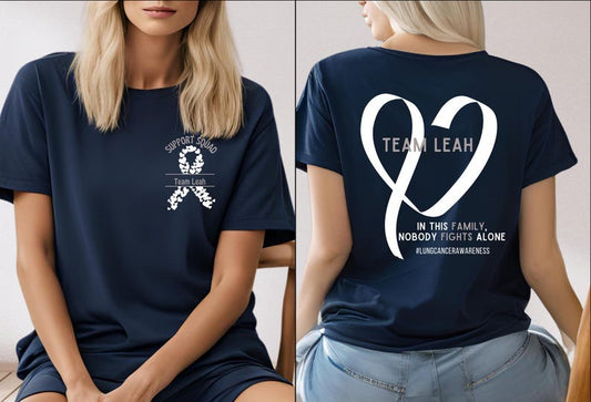 Personalized Lung Cancer Shirt, Lung Cancer Awareness Shirt, Lung Cancer Support, Lung Cancer Family Shirts