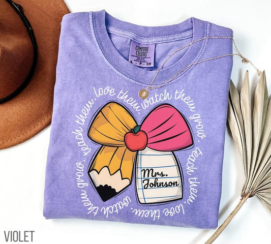 Comfort Colors Custom Teacher Name Shirt, Personalized Teacher Appreciation Gift for Teacher Shirt