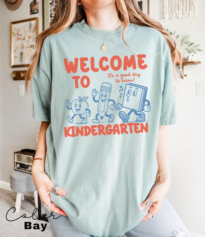 Comfort Colors Kindergarten Teacher Shirt, Kindergarten TShirt, Elementary School