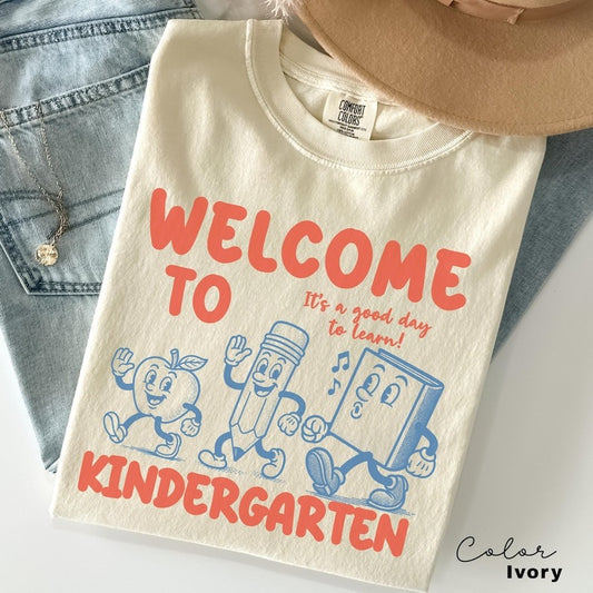 Comfort Colors Kindergarten Teacher Shirt, Kindergarten TShirt, Elementary School