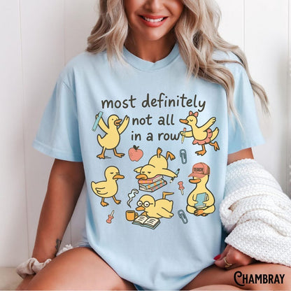 Funny Teacher Shirt, Ducks In A Row T-Shirt