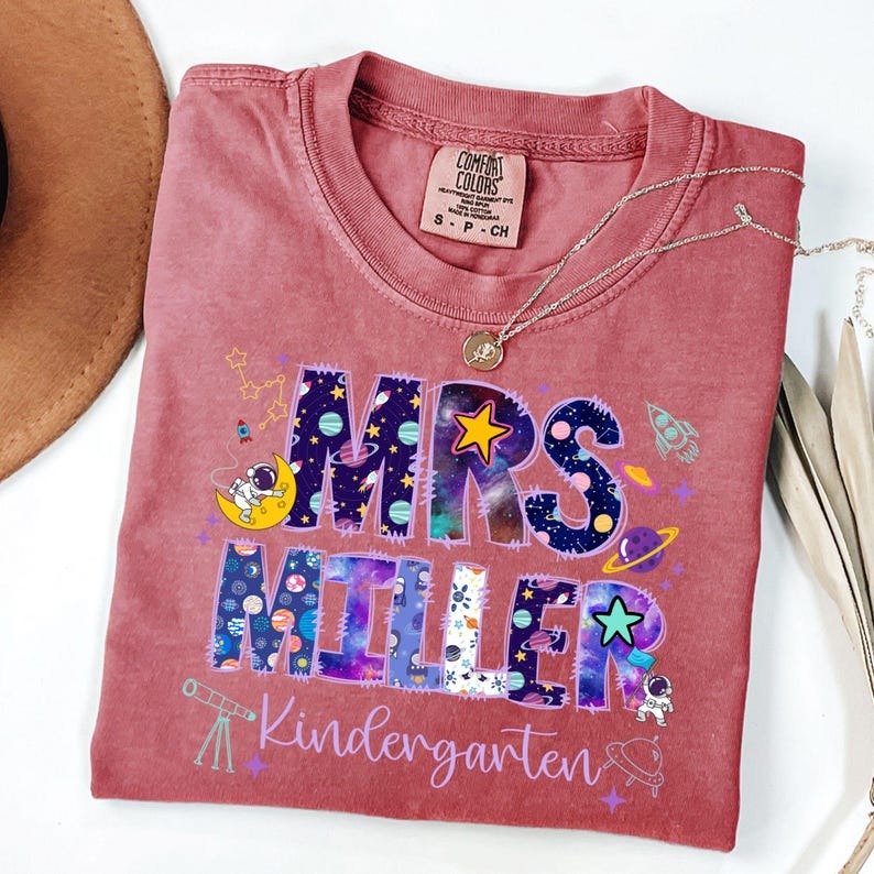 Kindergarten teacher Shirt Outer space theme shirts Back to school shirts