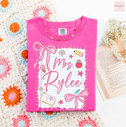 Coquette Teacher Shirt, Preppy Back To School Shirt, Coquette Teacher First Day of School Shirt