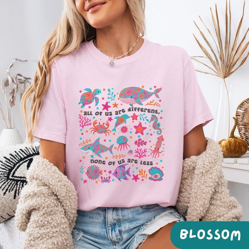 Autism Inclusion Comfort Colors T-Shirt, All of Us Are Different Neurodivergent Shirt