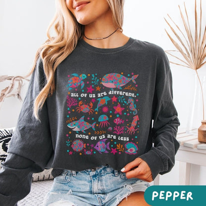 Autism Inclusion Comfort Colors T-Shirt, All of Us Are Different Neurodivergent Shirt