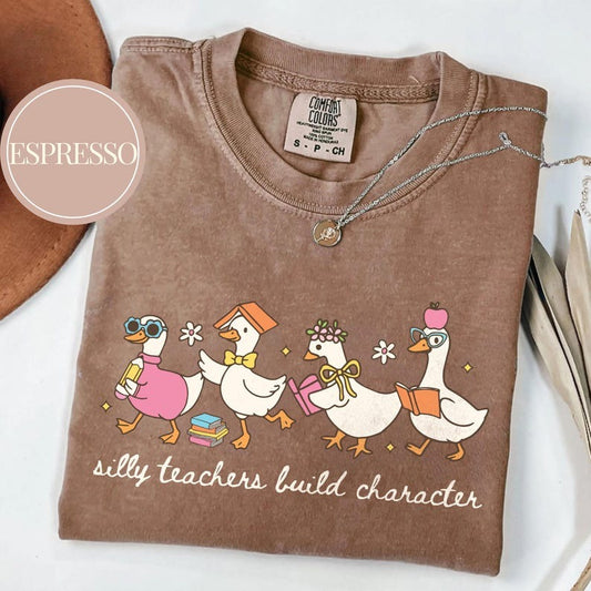 Comfort Colors Silly Teacher Goose Shirt, Silly Goose Teacher Tshirt, Back to School Tee