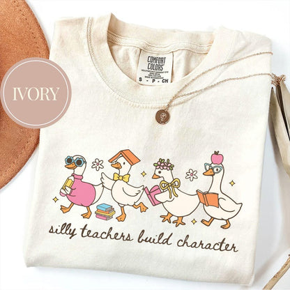 Comfort Colors Silly Teacher Goose Shirt, Silly Goose Teacher Tshirt, Back to School Tee