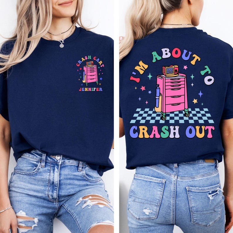Funny Nurse Shirt, I’m About To Crash Out, Medical Humor Tee