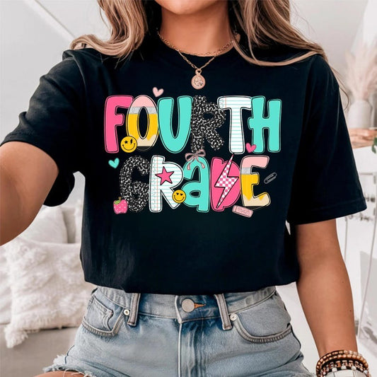 Comfort Colors Fourth Grade Shirt, Back To School Shirt for Fourth Grade Teacher