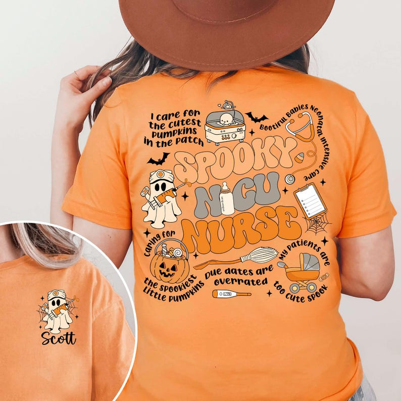 NICU Nurse Halloween Shirt, Spooky Nicu Nurse Shirt, Neonatal ICU Shirt, Halloween Nurse Shirt