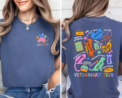 Custom Vet Assistant, Veterinary Medicine, Veterinary Team, Retro Vet Tech Shirt