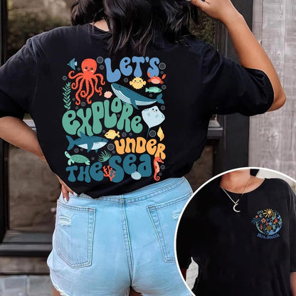 Let's Explore Under The Sea Tee, Custom Ocean Lover Shirt, Back To School Student Teacher Shirt