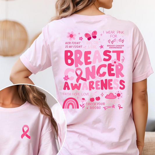 Breast Cancer Awareness Shirt, Breast Cancer Month, Groovy Breast Cancer Shirt, Breast Cancer Gifts