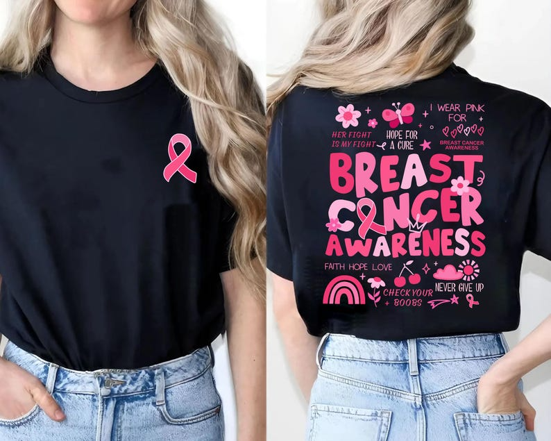Breast Cancer Awareness Shirt, Breast Cancer Month, Groovy Breast Cancer Shirt, Breast Cancer Gifts