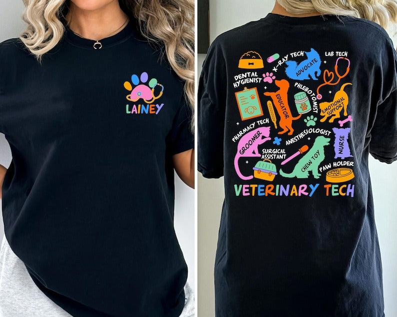 Custom Vet Assistant, Veterinary Medicine, Veterinary Team, Retro Vet Tech Shirt