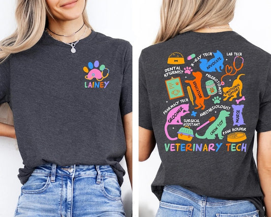 Custom Vet Assistant, Veterinary Medicine, Veterinary Team, Retro Vet Tech Shirt