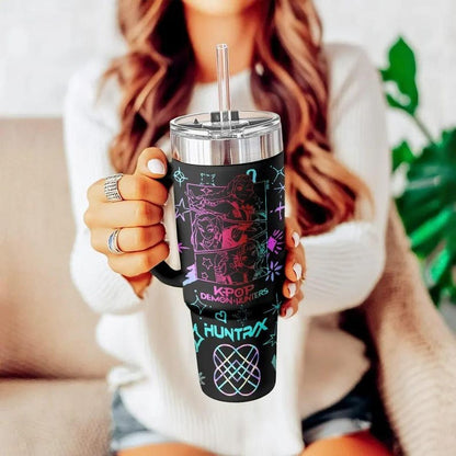 Custom Name Kpop Demon Hunters Tumbler, Anime Style Girl Group Tumbler 40 oz