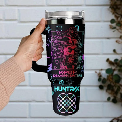 Custom Name Kpop Demon Hunters Tumbler, Anime Style Girl Group Tumbler 40 oz