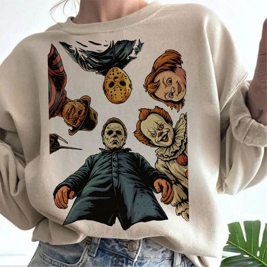 Retro Halloween Shirt, Halloween Characters Comfort Colors Shirt, Halloween 2025 Shirt,Halloween Shirt