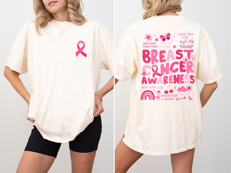 Breast Cancer Awareness Shirt, Breast Cancer Month, Groovy Breast Cancer Shirt, Breast Cancer Gifts