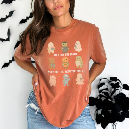 Math Teacher Halloween Shirt, Comfort Colors® Teacher Math Squad