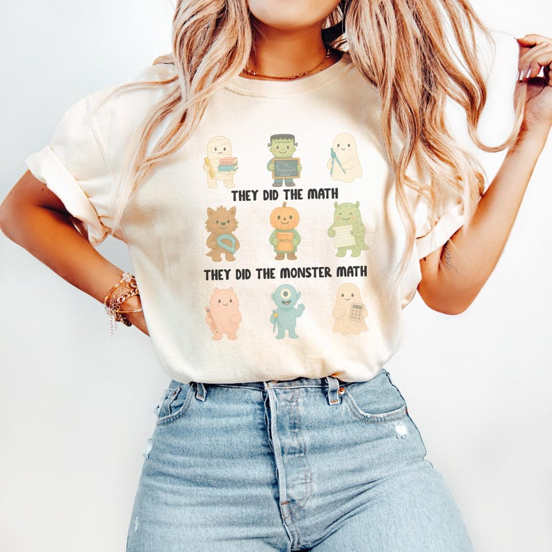 Math Teacher Halloween Shirt, Comfort Colors® Teacher Math Squad