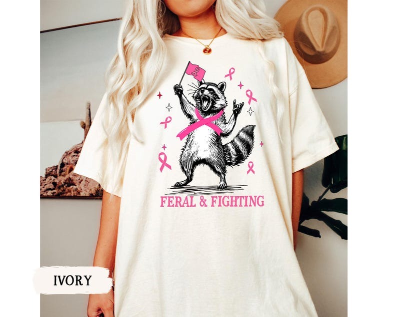 Breast Cancer Support Squad Shirt, Breast Cancer Awareness Shirt, Feral and Fighter