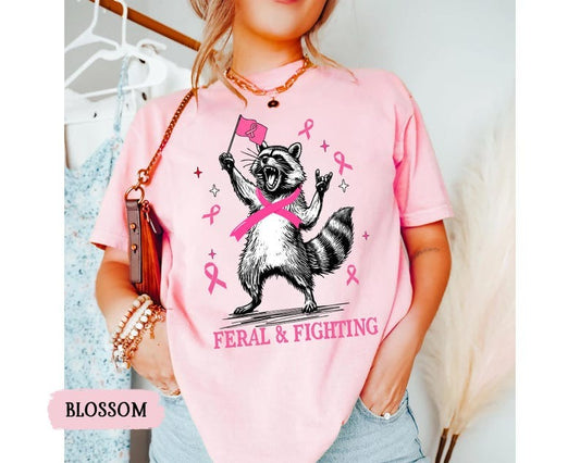 Breast Cancer Support Squad Shirt, Breast Cancer Awareness Shirt, Feral and Fighter