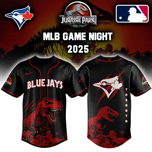 Toronto Blue Jays x  Jurassic Park  Game Night T-Rex Jersey 2025 Editons Limited