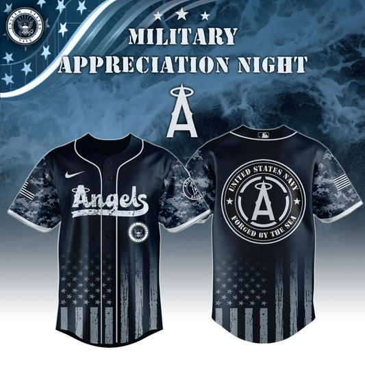 Los Angeles Angels MLB x Navy Military Appreciation Night Jersey Editions Limited