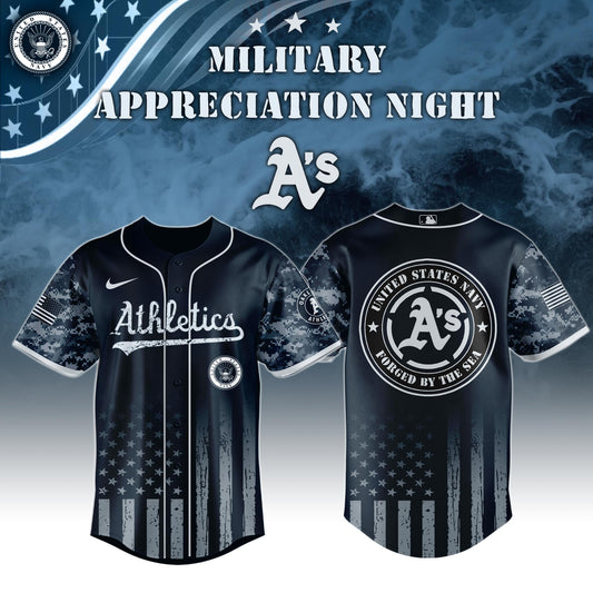 Athletics MLB x Navy Military Appreciation Night Jersey Editions Limited