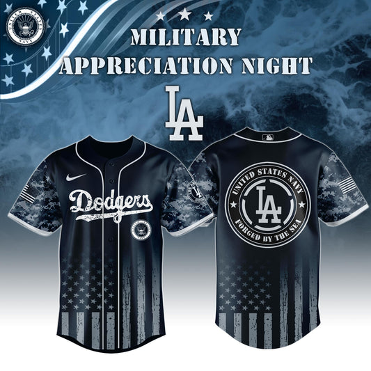 Los Angeles Dodgers MLB x Navy Military Appreciation Night Jersey Editions Limited
