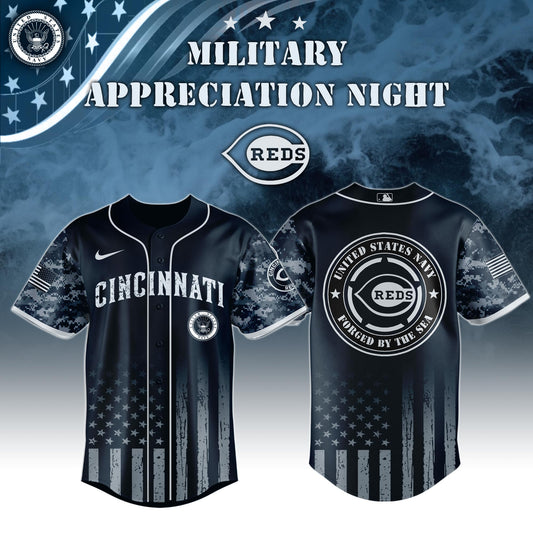 Cincinnati Reds MLB x Navy Military Appreciation Night Jersey Editions Limited