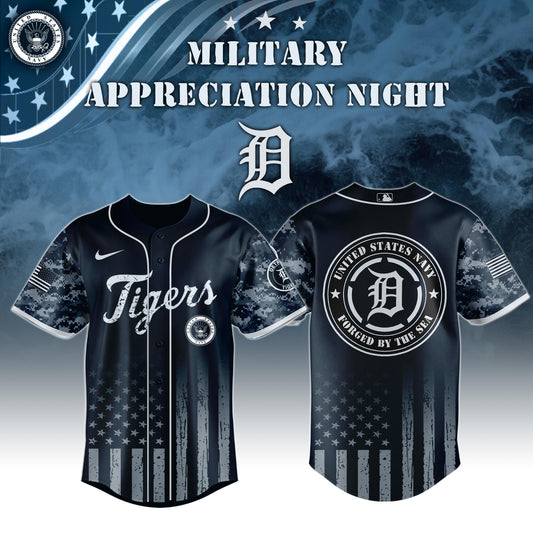 Detroit Tigers MLB x Navy Military Appreciation Night Jersey Editions Limited
