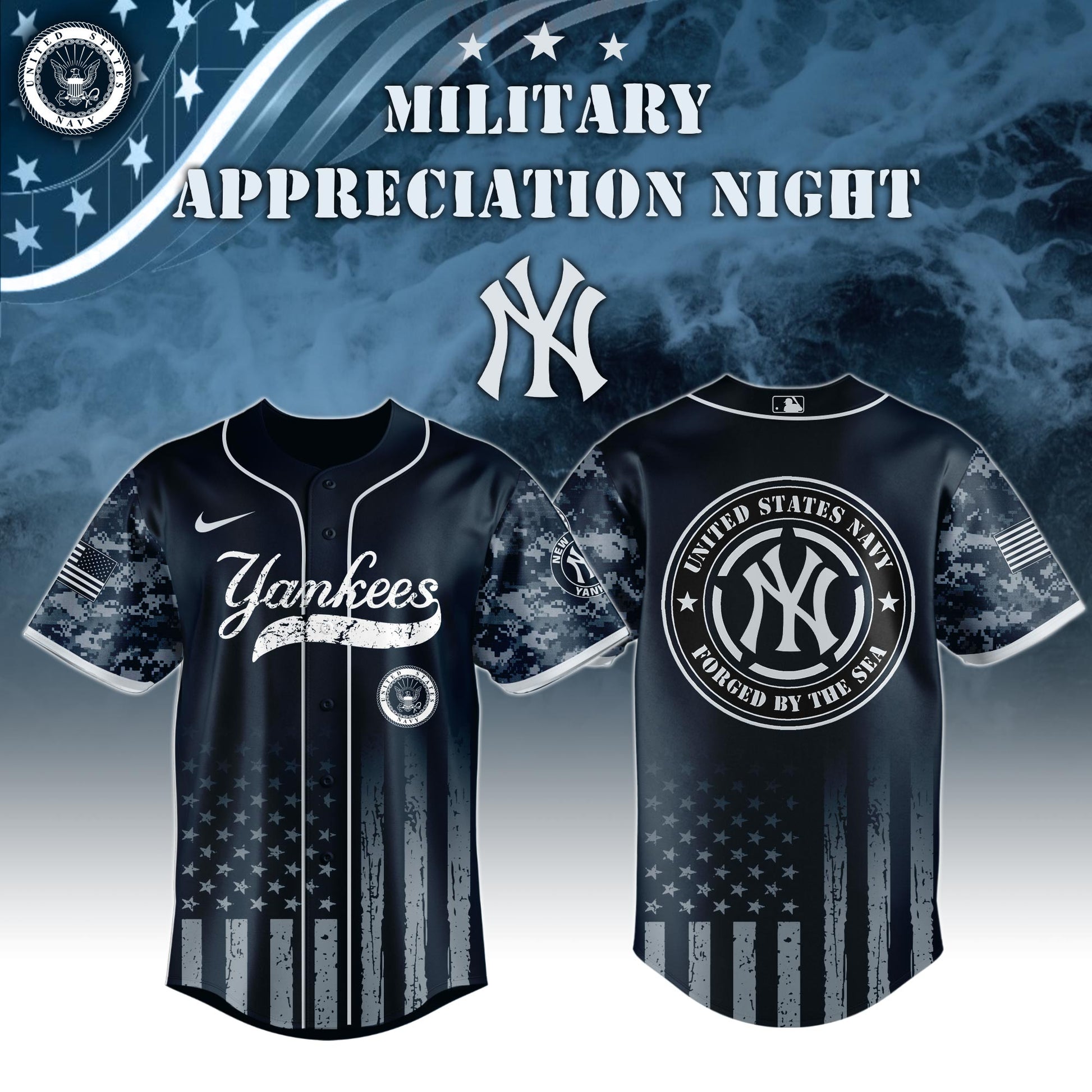 New York Yankees MLB x Navy Military Appreciation Night Jersey Editions Limited
