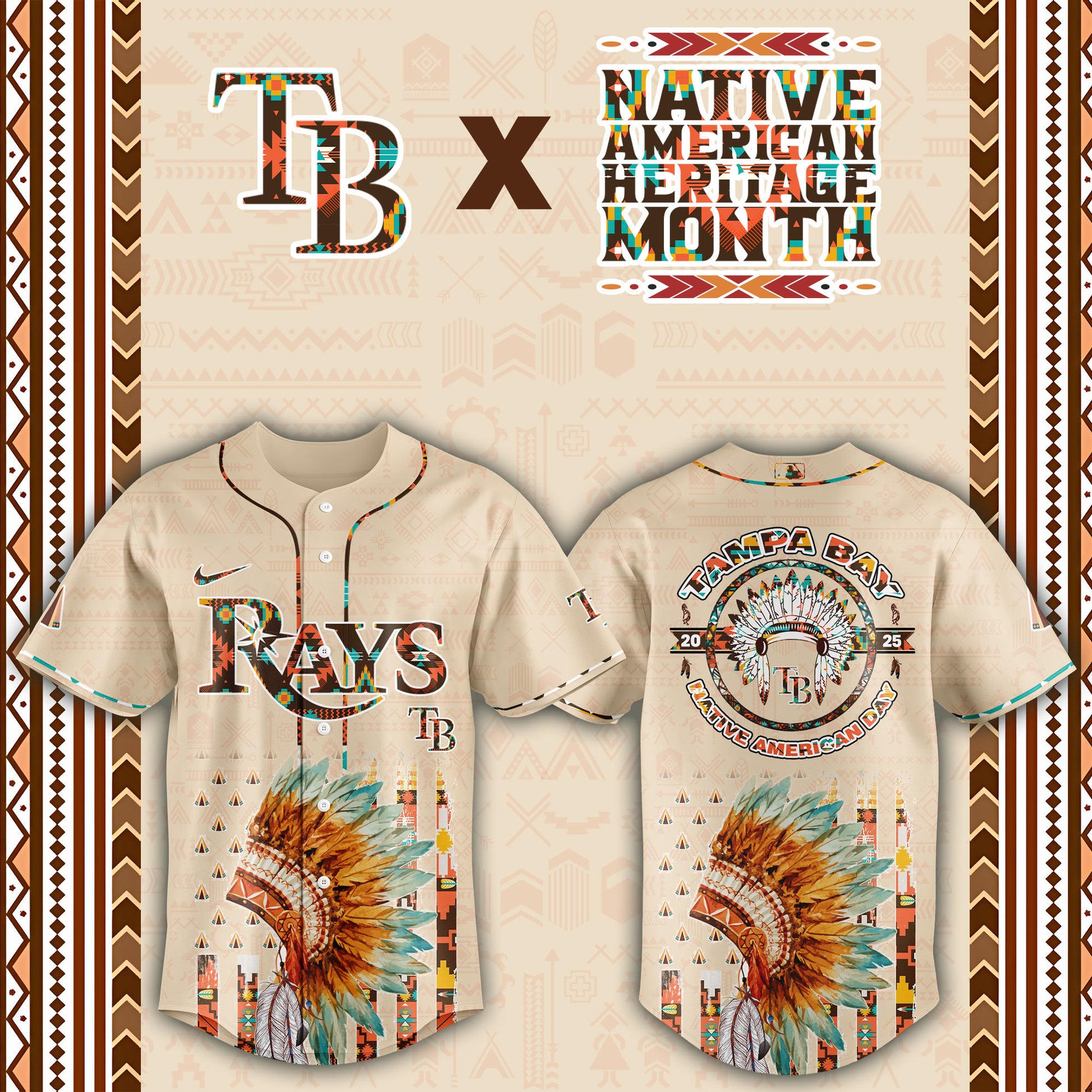 Tampa Bay Rays Native American Heritage Month Baseball Jersey - Saint Savoir