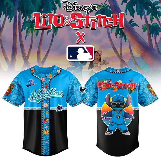 Miami Marlins MLB x Lilo & Stitch Jersey Limited