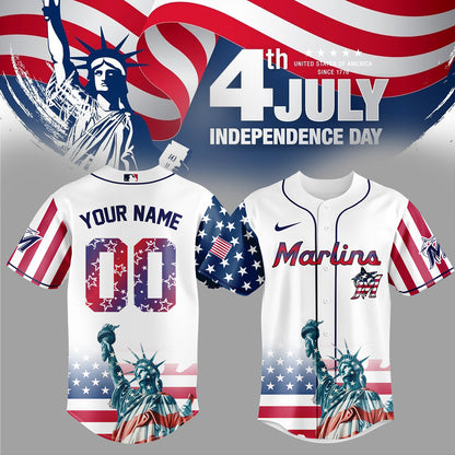 Miami Marlins Special Nationals Independence Day Jersey 2025