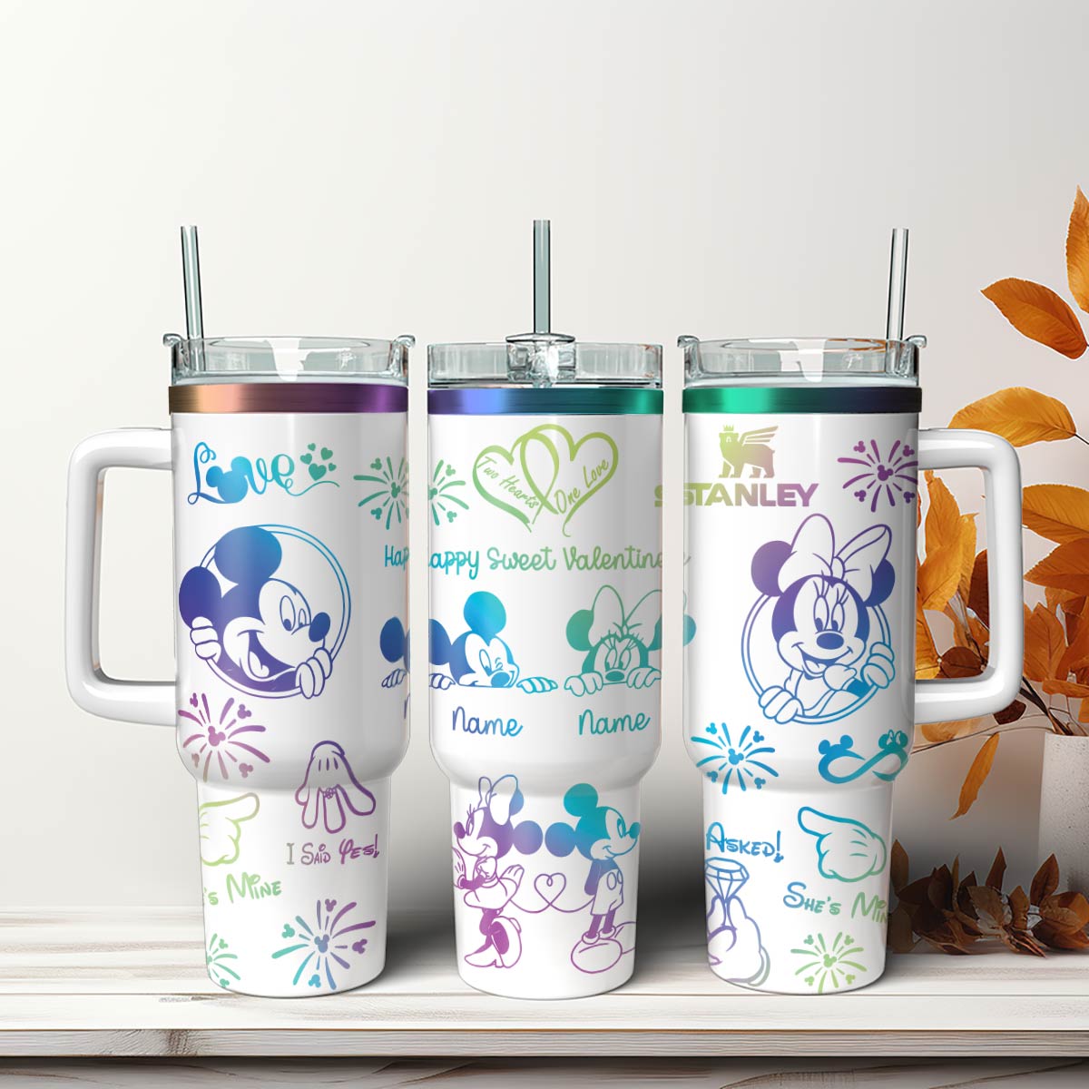 DN Mickey and Minnie Custom 40oz Tumbler  - 501MC-TB032