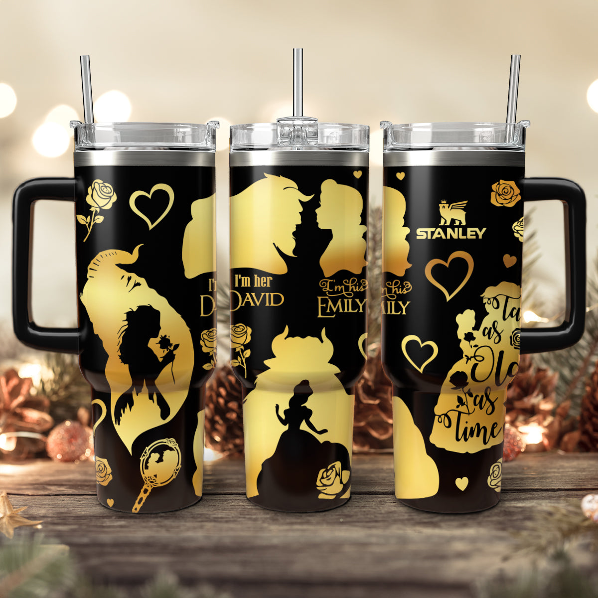 40oz Valentine DN Couple Custom Tumbler - 412MC-TB013