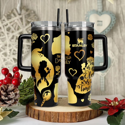 40oz Valentine DN Couple Custom Tumbler - 412MC-TB013