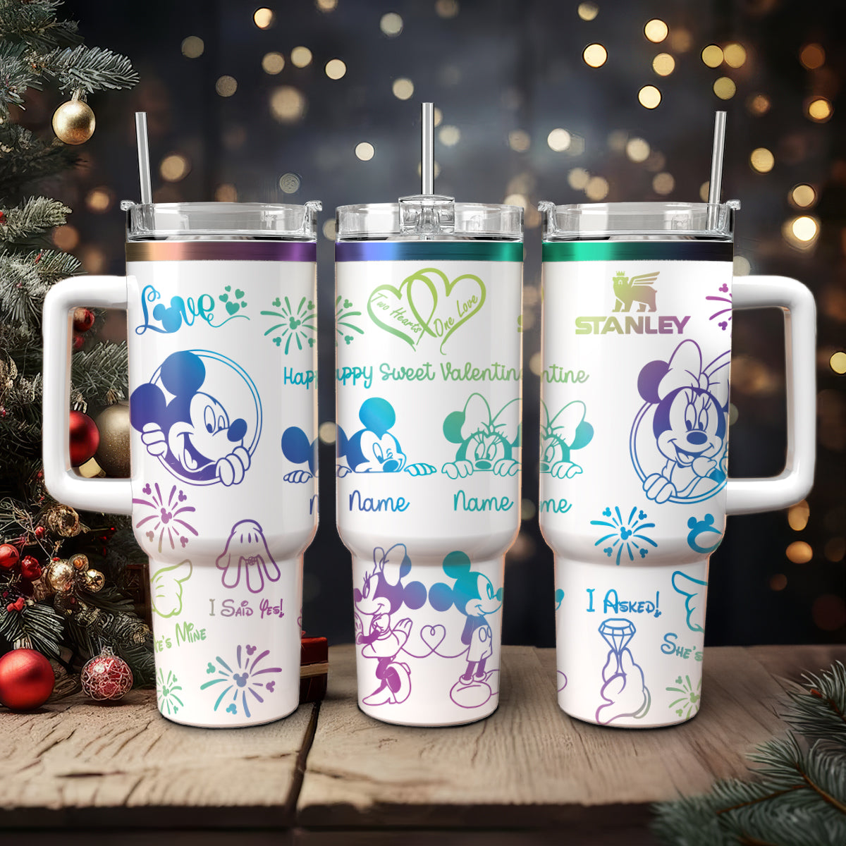 DN Mickey and Minnie Custom 40oz Tumbler  - 501MC-TB032